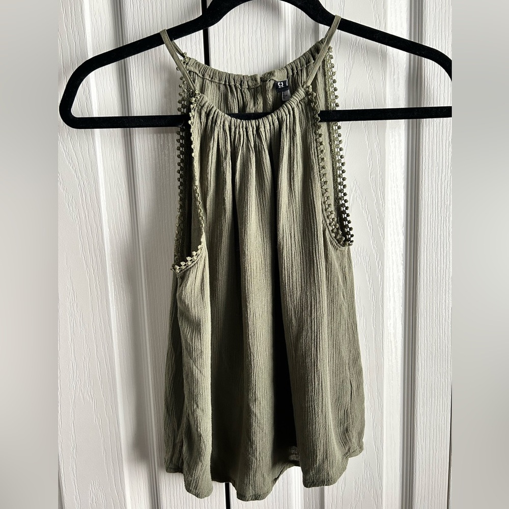 Flowy Lace Trim Tank